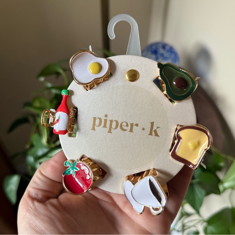 Viral Piper K Breakfast/Food Hair Clips Set